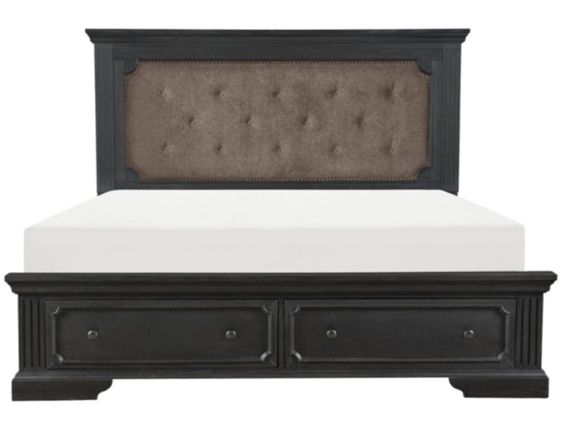 Homelegance Bolingbrook King Upholstered Storage Platform Bed in Coffee 1647K-1EK* image