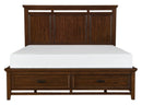Frazier King Upholstered Storage Platform Bed in Dark Cherry 1649K-1EK*