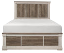 Arcadia Full Panel Bed in White & Weathered Gray 1677F-1*