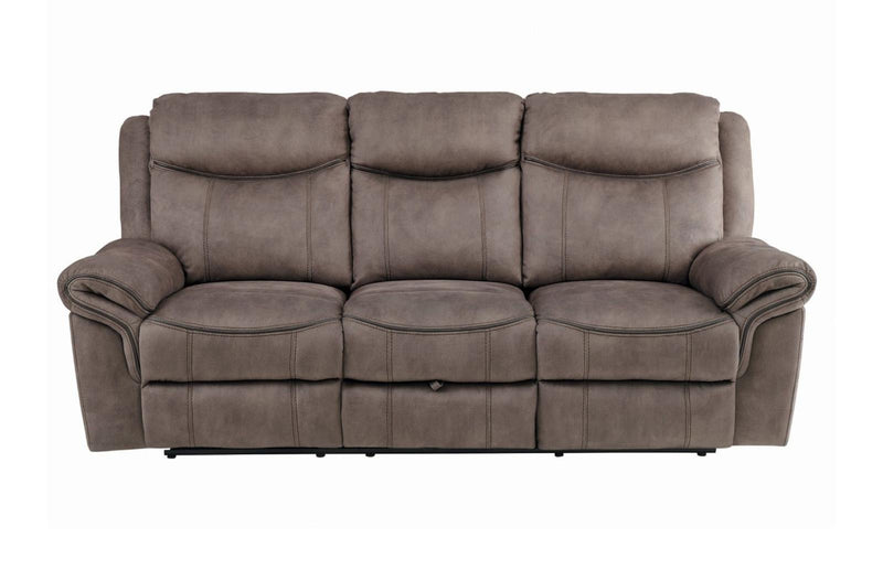 Aram Double Glider Reclining Sofa in Dark Brown 8206NF-3 image