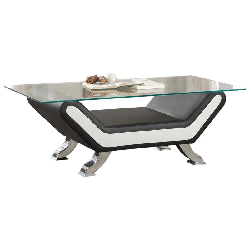 Homelegance Furniture Veloce Cocktail Table in Black/Ivory 8219-30 image