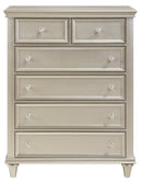 Celandine 6 Drawer Chest in Silver 1928-9