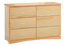 Bartly 6 Drawer Dresser in Natural B2043-5