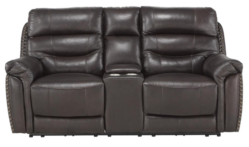 Lance Power Double Reclining Loveseat with Power Headrests in Brown 9527BRW-2PWH image