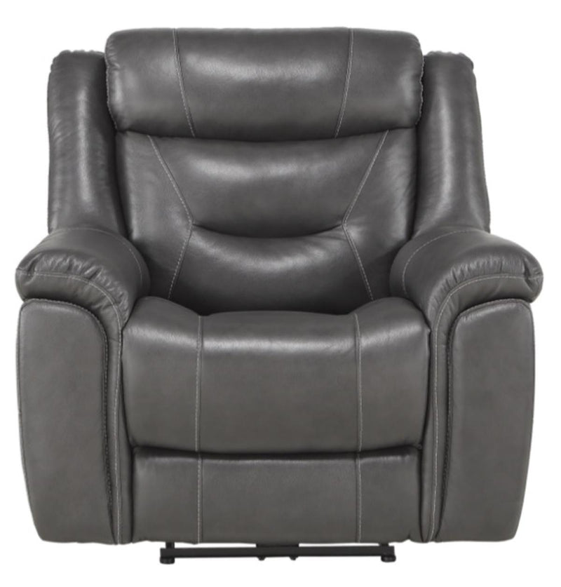 Danio Power Double Reclining Chair with Power Headrests in Dark Gray 9528DGY-1PWH image