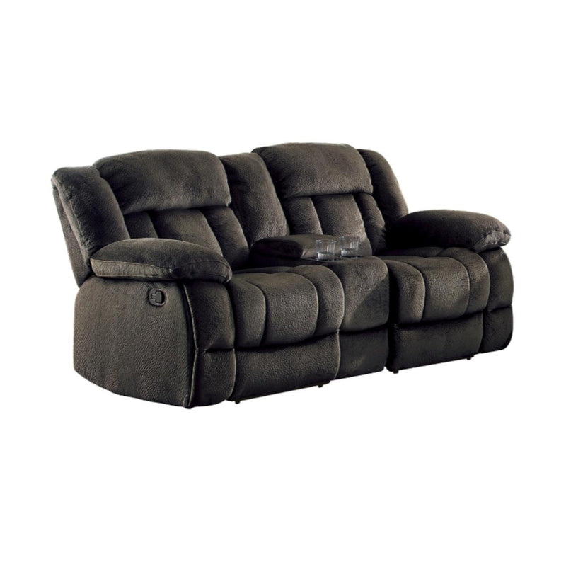 Laurelton Double Glider Reclining Loveseat w/ Center Console in Chocolate 9636-2 image