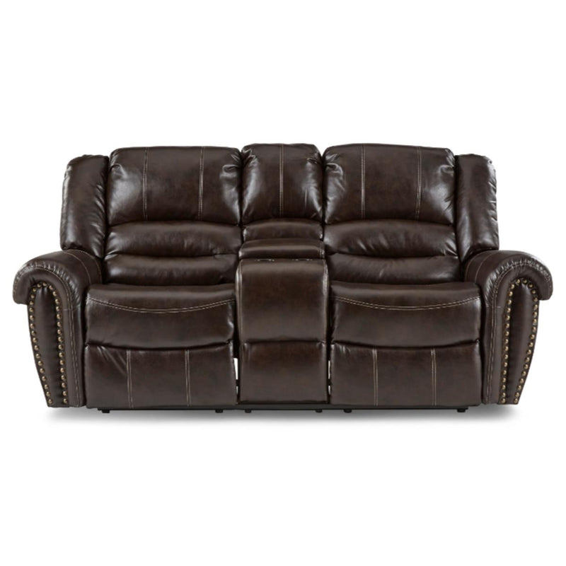 Center Hill Double Glider Reclining Loveseat w/ Center Console in Dark Brown 9668BRW-2 image