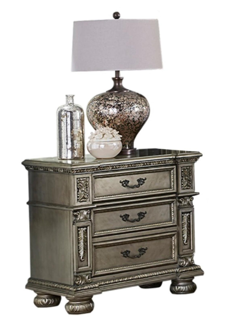 Homelegance Catalonia Nightstand in Platinum Gold 1824PG-4 image