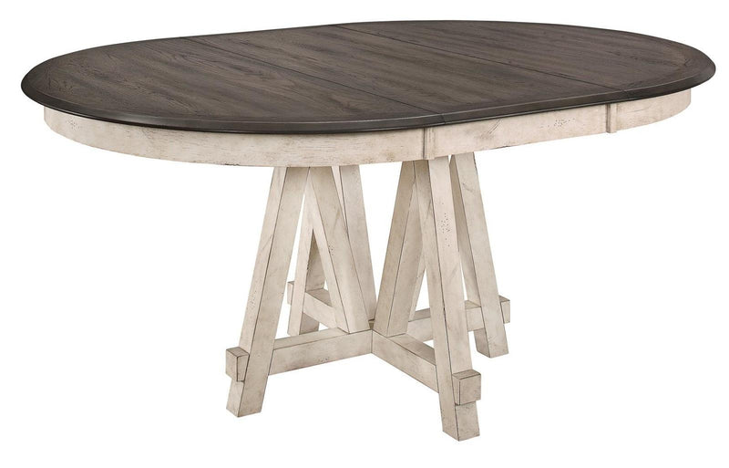 Clover Round Dining Table in White and Gray 5656-66* image