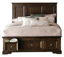 Eunice Queen Platform Bed with Footboard Storage in Espresso 1844DC-1*