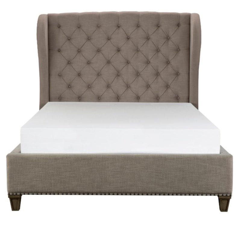 Vermillion King Upholstered Panel Bed in Gray 5442K-1EK* image