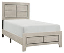 Quinby Twin Panel Bed in Light Brown 1525T-1