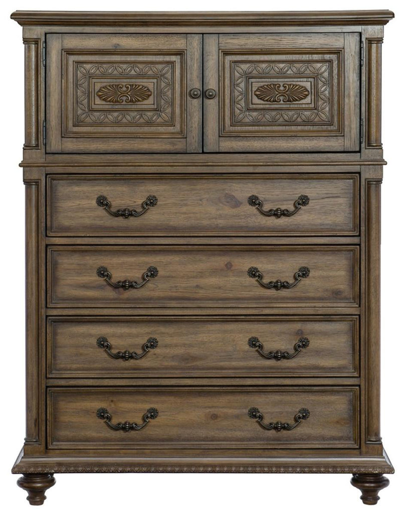 Rachelle 4 Drawer Chest in Weathered Pecan 1693-9 image