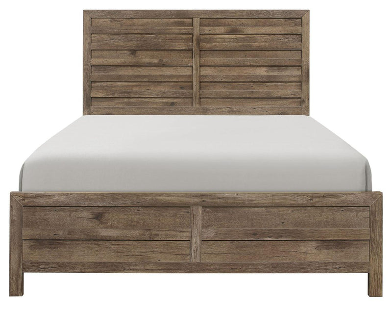 Mandan Queen Panel Bed in Weathered Pine 1910-1* image