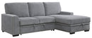 Morelia 2pc Sectional with Pull Out Bed and Right Chaise in Dark Gray 9468DG*2RC2L