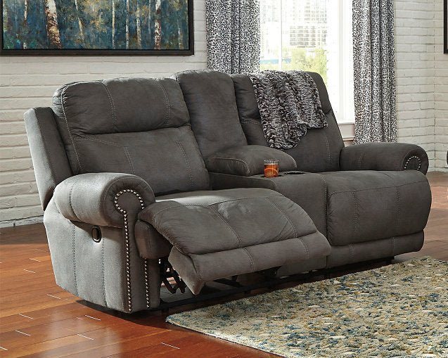 Austere Reclining Loveseat with Console image