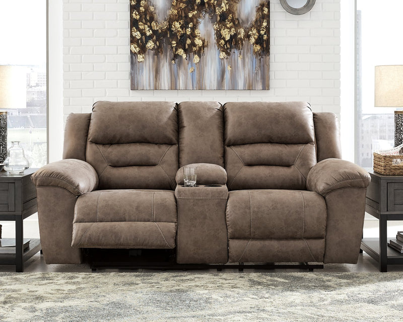 Stoneland Signature Design by Ashley DBL REC PWR Loveseat wConsole