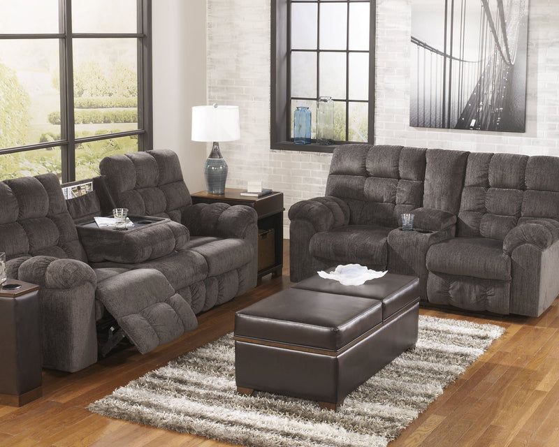 Acieona Reclining Sofa with Drop Down Table image