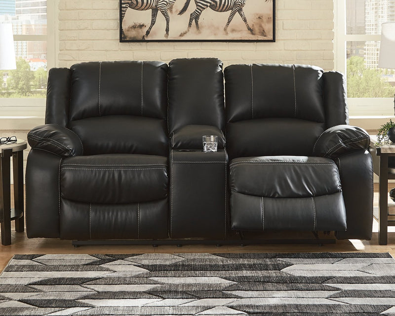 Calderwell Reclining Loveseat with Console image