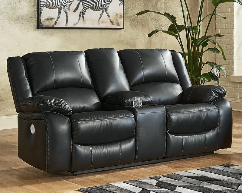 Calderwell Power Reclining Loveseat with Console image