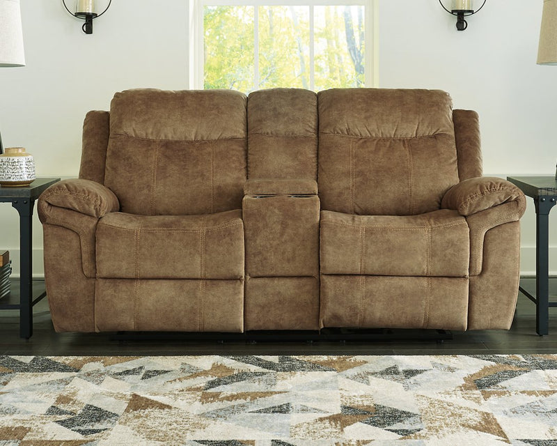 Huddle-Up Glider Reclining Loveseat with Console image