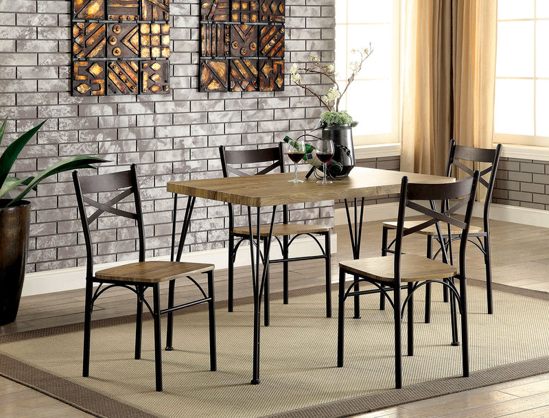 BANBURY Gray/Dark Bronze 5 Pc. 43" Dining Table Set, Gray image