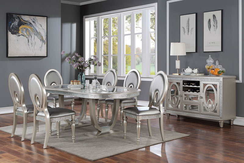 CATHALINA Oval Dining Table, Silver image