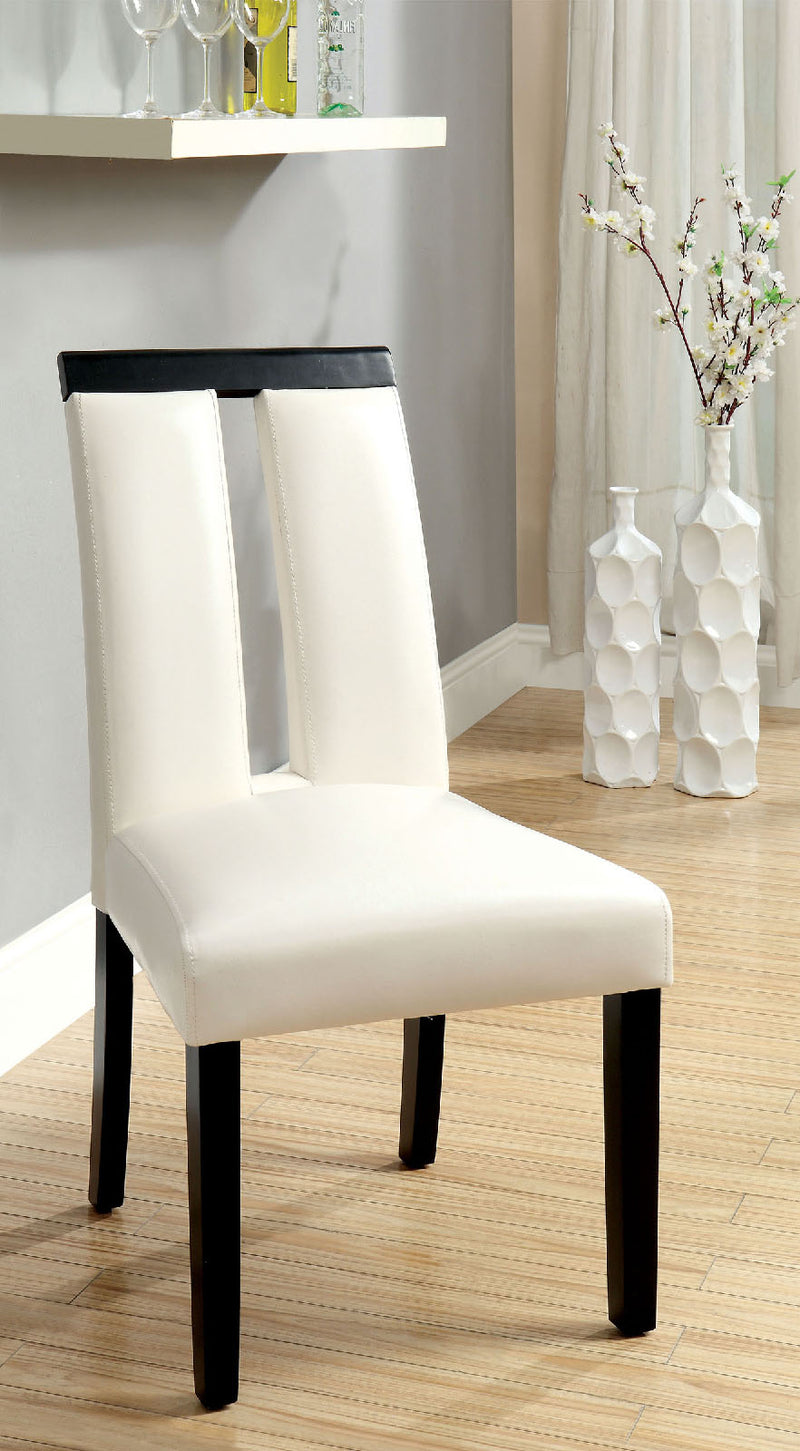 Luminar Black/White Side Chair (2/CTN) image