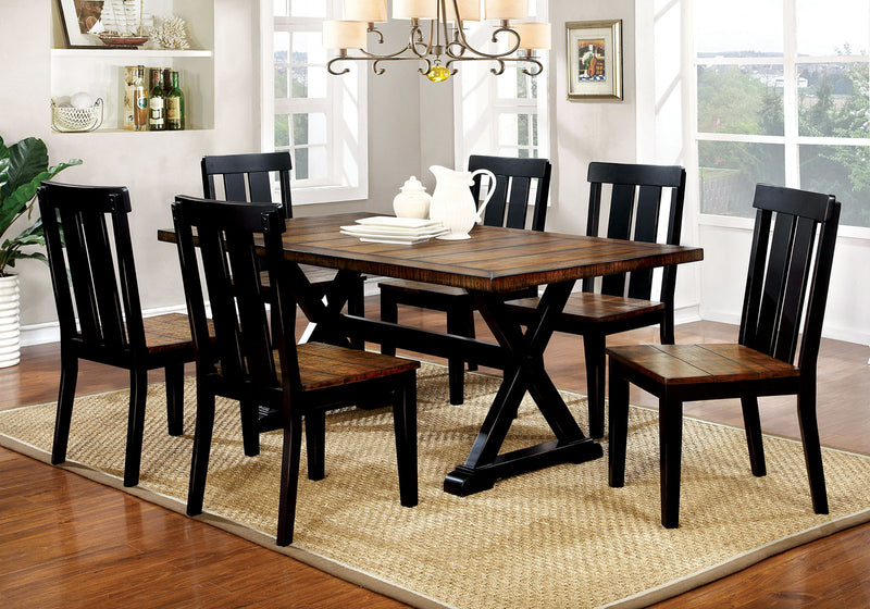 ALANA Antique Oak/Black Dining Table image