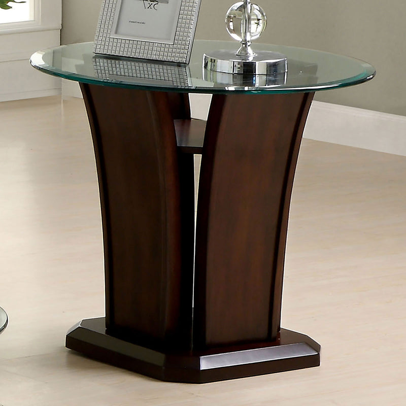 MANHATTAN IV Dark Cherry End Table, Brown Cherry image