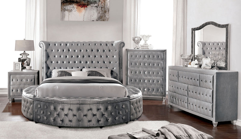 SANSOM E.King Bed, Gray image