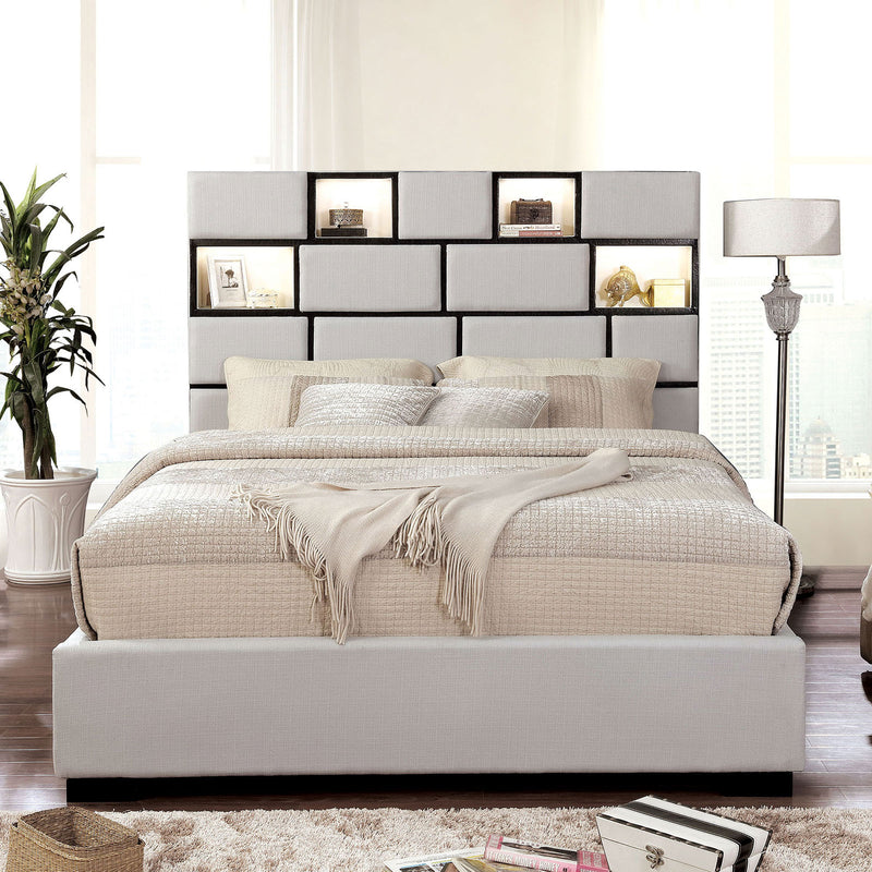 Gemma Beige/Black Queen Bed image