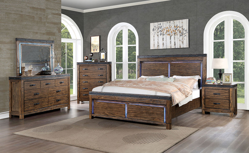 ALBALI Queen Bed, Walnut image