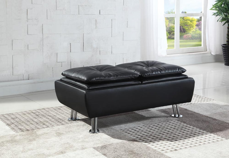 Dilleston Contemporary Black Ottoman image