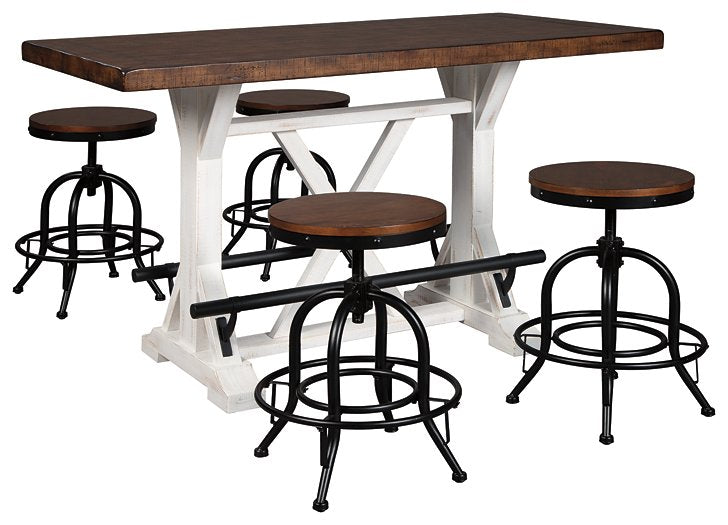 Valebeck 5-Piece Counter Height Dining Room Set