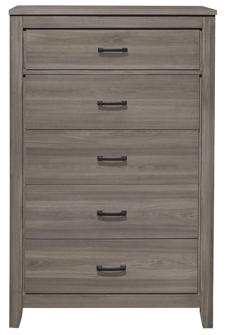 Homelegance Waldorf 5 Drawer Chest in Dark Gray 1902-9 image