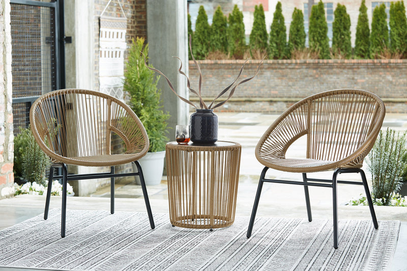 Mandarin Cape Outdoor Chairs with Table Set (Set of 3) image