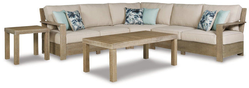 Silo Point 3-Piece Outdoor Sectional with Coffee and End Table image