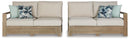 Silo Point Right-Arm Facing/Left-Arm Facing Outdoor Loveseat with Cushion (Set of 2) image