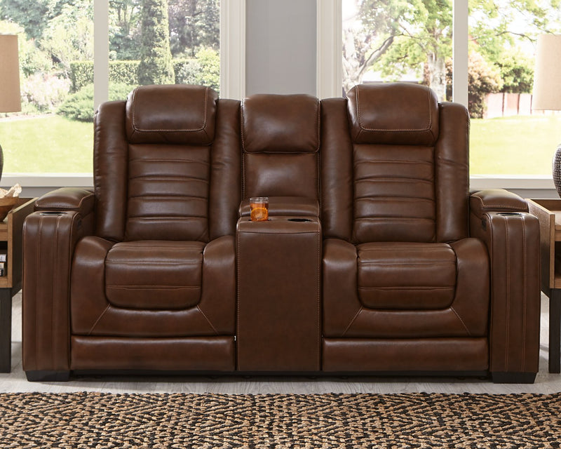 Backtrack Power Reclining Loveseat with Console image