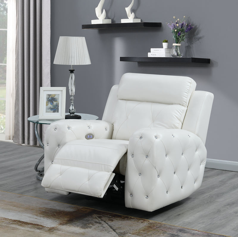 U8311 POWER RECLINER BLANCHE WHITE image